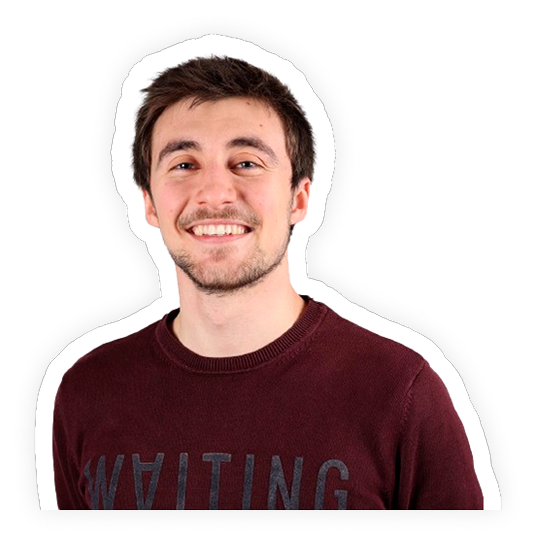 Portrait d'Alex avec un contour blanc