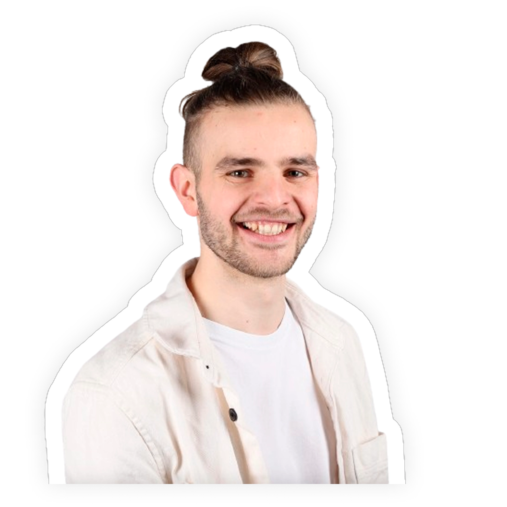 Portrait d'Emile avec un contour blanc