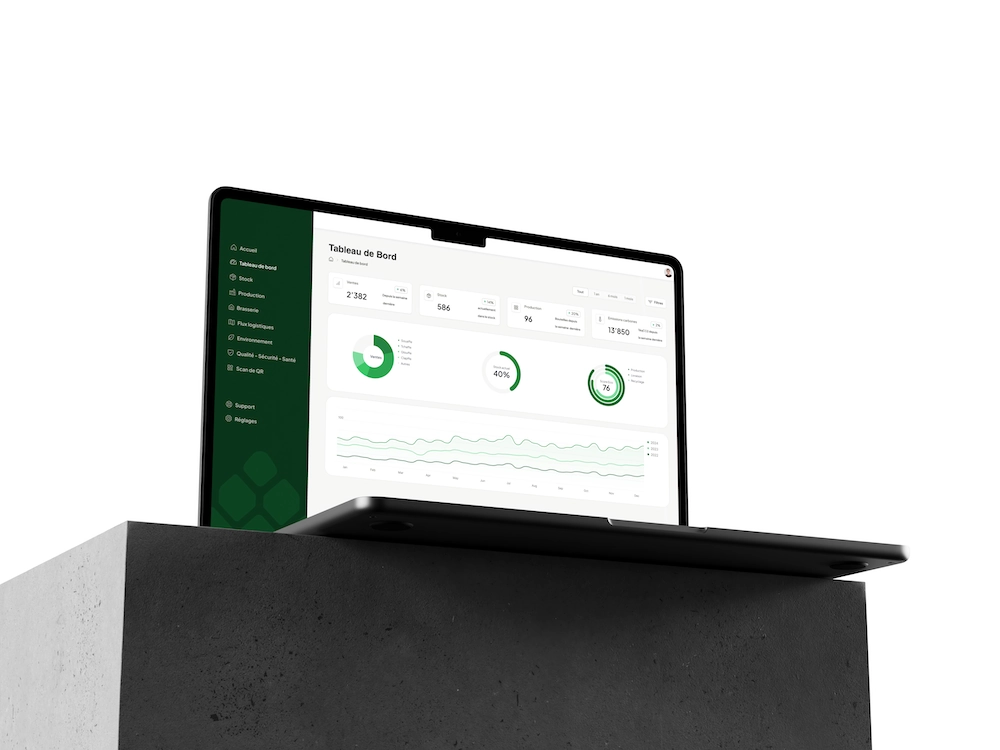 Interface d'Impact Arti sur un laptop